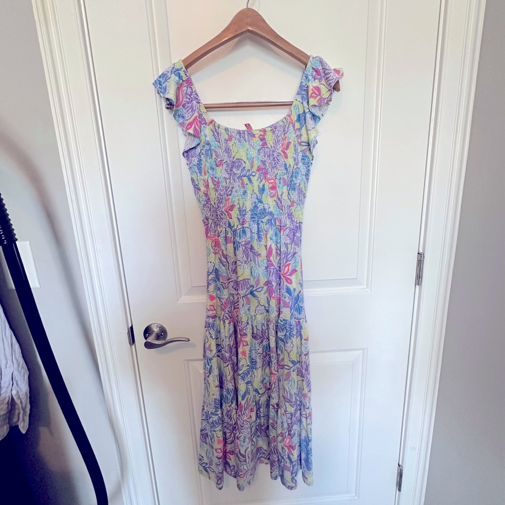 Lilly Pulitzer Floral Midi Dress size xs